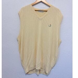 Augusta National Golf Shop Silk Vest The Masters Cable Knit Sweater Vest